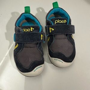 PLAE Ty Sneakers Navy Gray steel 102021-404 toddler Strap size US7